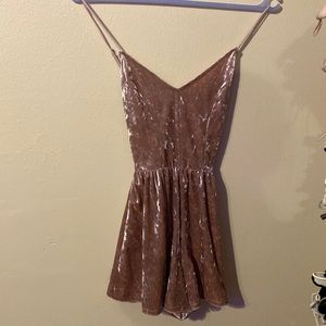Velvet pink romper